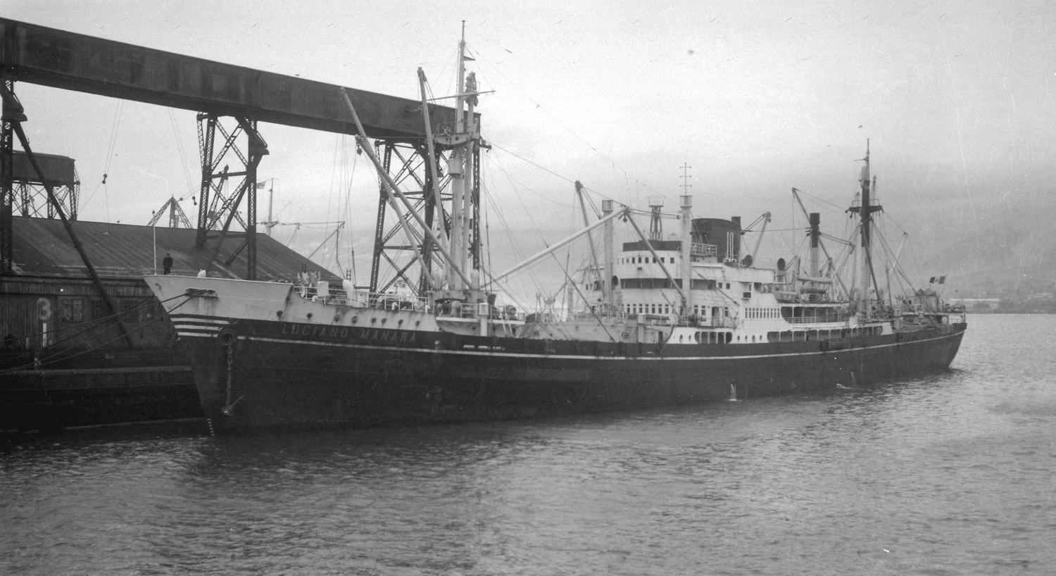 El buque "Luciano Manara", transformado en carguero de línea