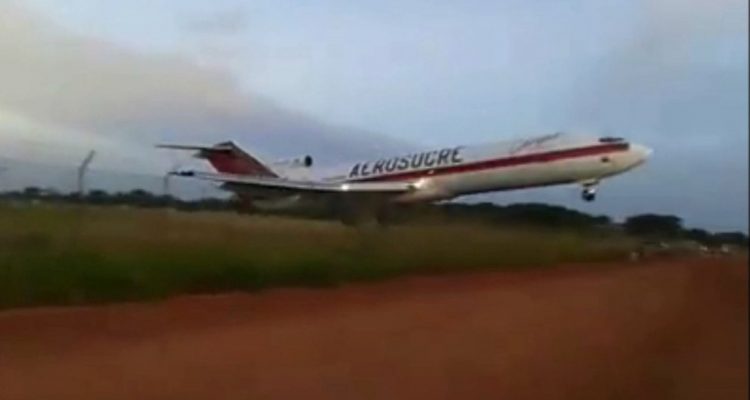 Spotters colombianos presencian el accidente de un avión B-727 de Aerosucre