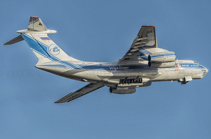 La compañía Volga Dnepr Airlines opera una flota de siete aviones Ilyushin Il-76
