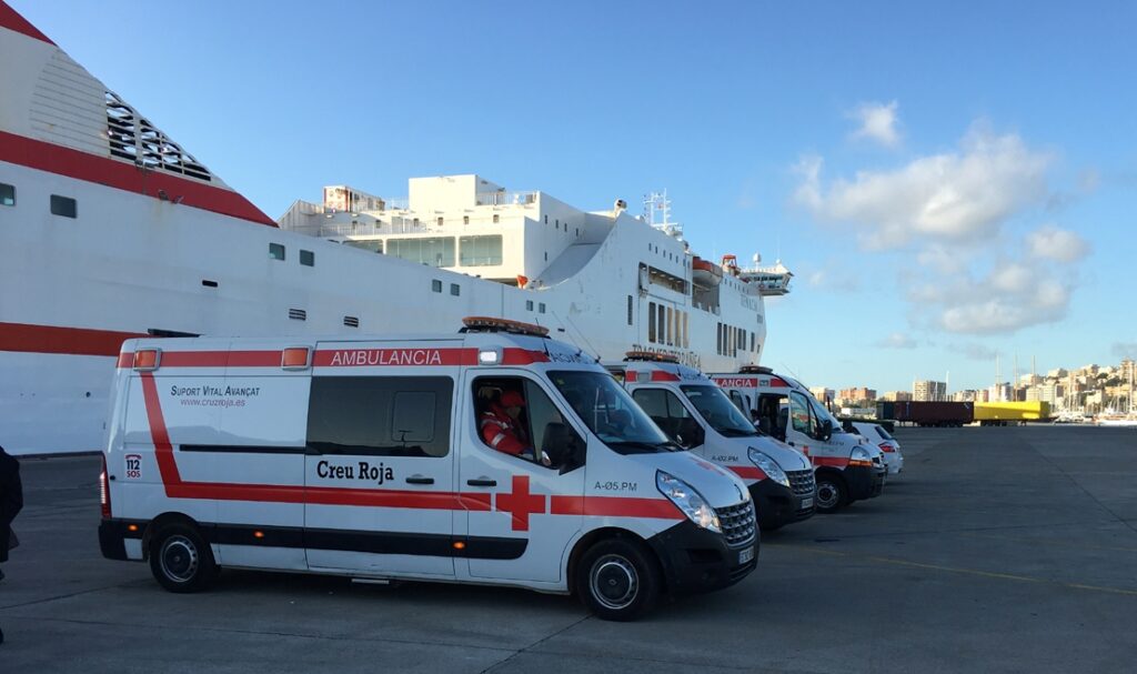 El puerto de Palma organiza un simulacro de accidente por fuga de gas