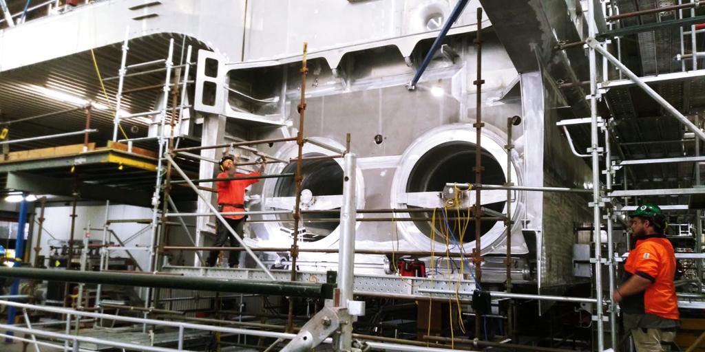 El nuevo catamarán de 111 m de Naviera Armas cumple plazos