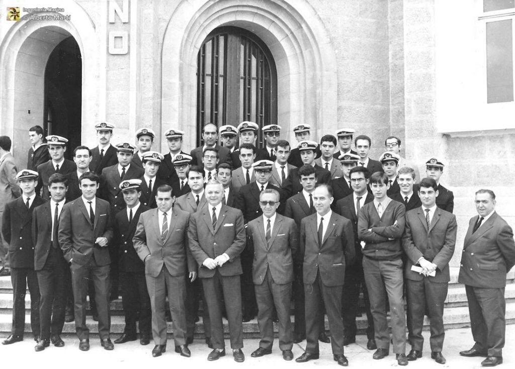 Curso de maquinistas de la Escuela de La Coruña (1967)