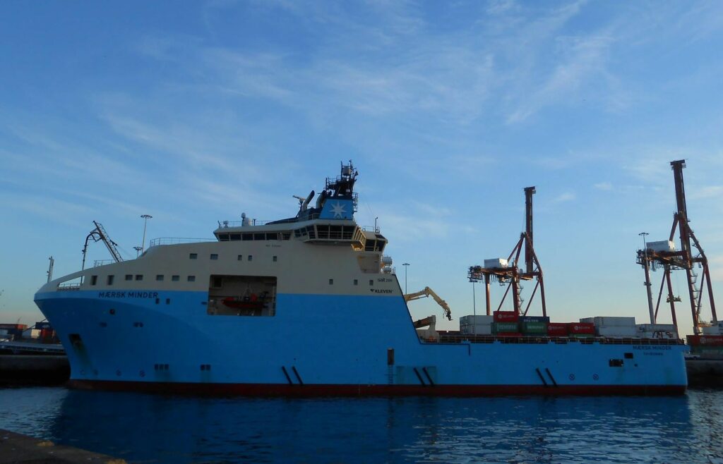 El anclero “Maersk Minder”, de estreno en Las Palmas