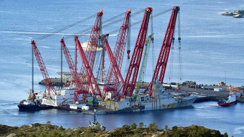 El reflotamiento de la fragata “Helge Ingstad”, en su fase final