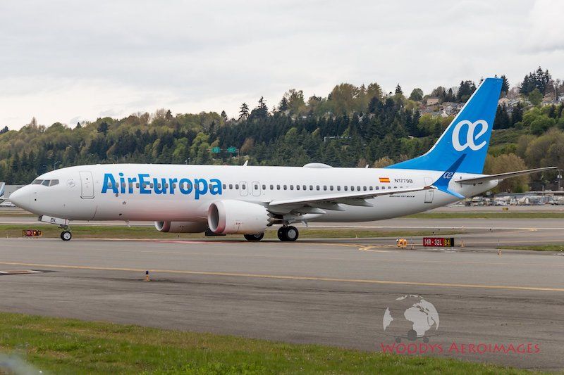 Primera imagen del nuevo Boeing B-737 Max8 de Air Europa