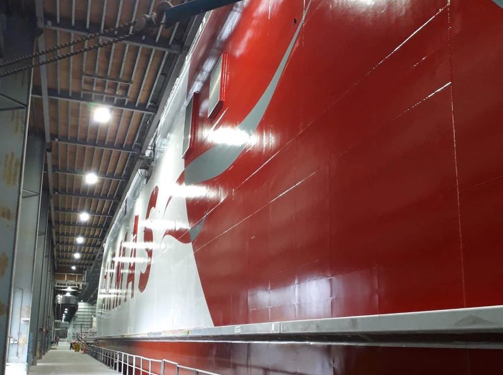 El catamarán “Volcán de Tagoro” será puesto a flote el 15 de junio