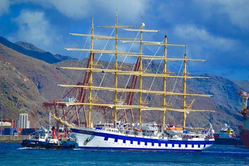El velero «Royal Clipper», una vez al año en Santa Cruz de Tenerife