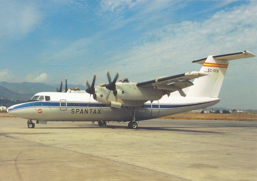 La línea Málaga-Melilla y el avión DHC-7 de Spantax
