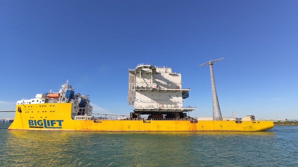 El módulo HVDC zarpa de Cádiz rumbo a Noruega