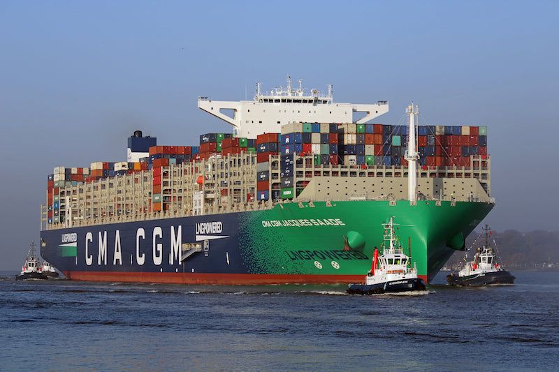 Boluda asiste el primer viaje del “CMA CGM Jacques Saadé”