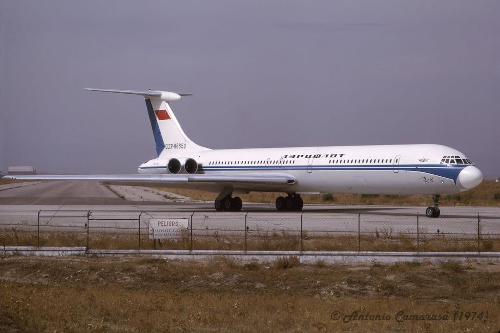 Cuando Aeroflot volaba a Madrid con el avión Ilyushin Il-62
