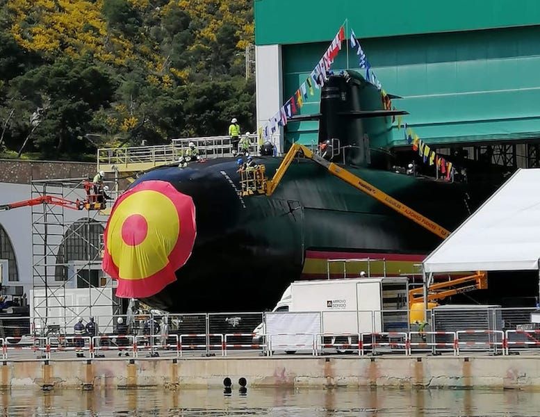 Todo preparado para el bautizo del submarino S-81 “Isaac Peral”