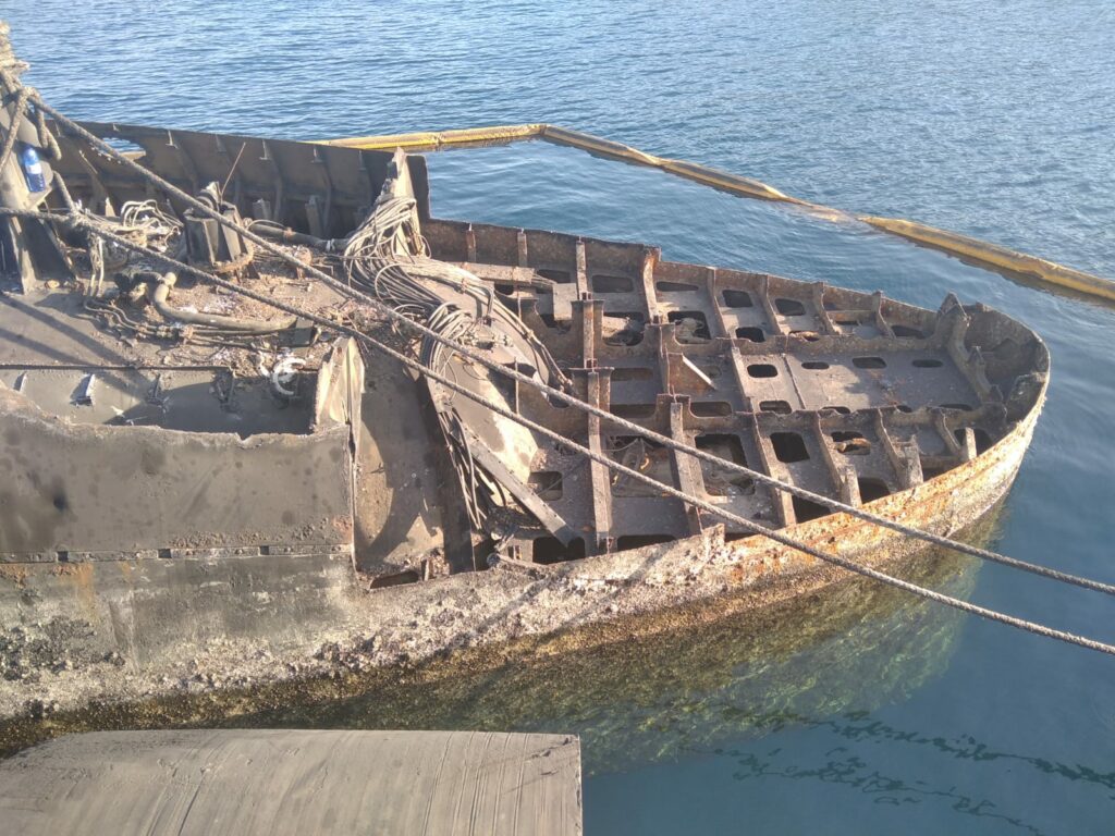 El desguace del submarino “Siroco” avanza sin tregua