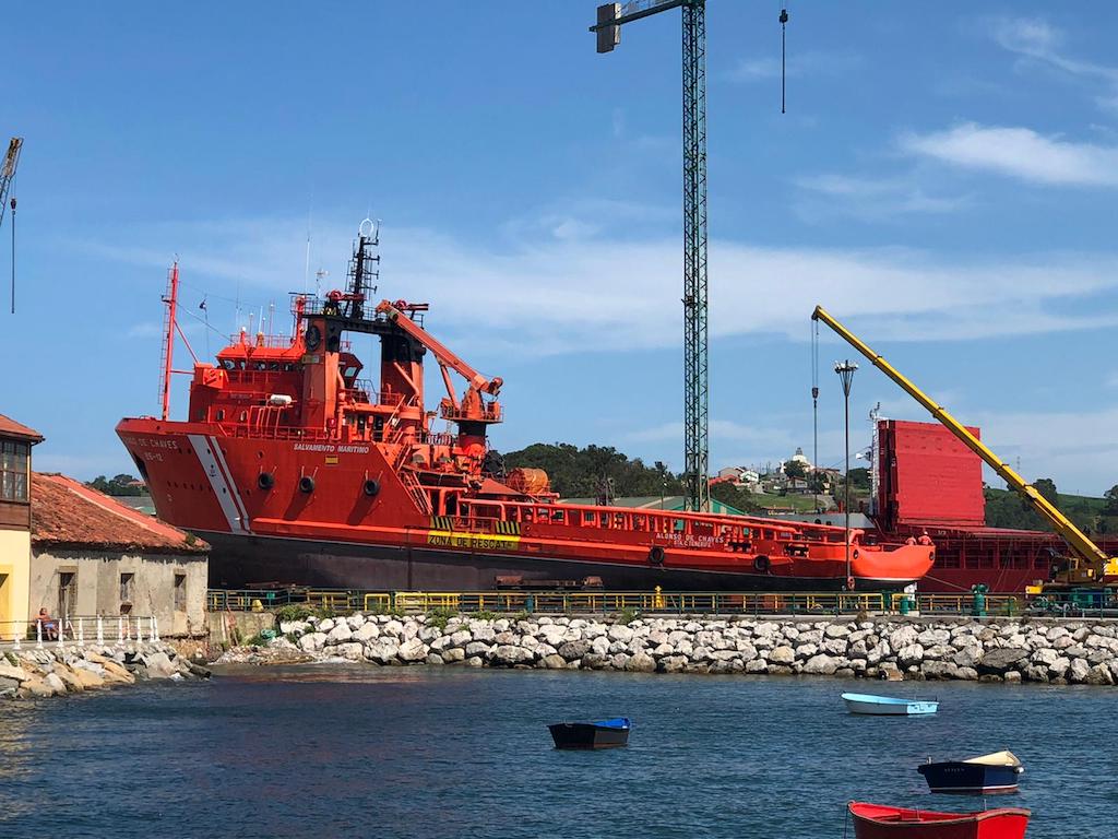 Varada del BS “Alonso de Chaves” en Astilleros de Avilés