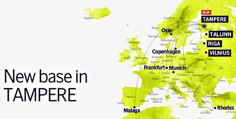 Air Baltic se posiciona en Tampere para volar a Málaga