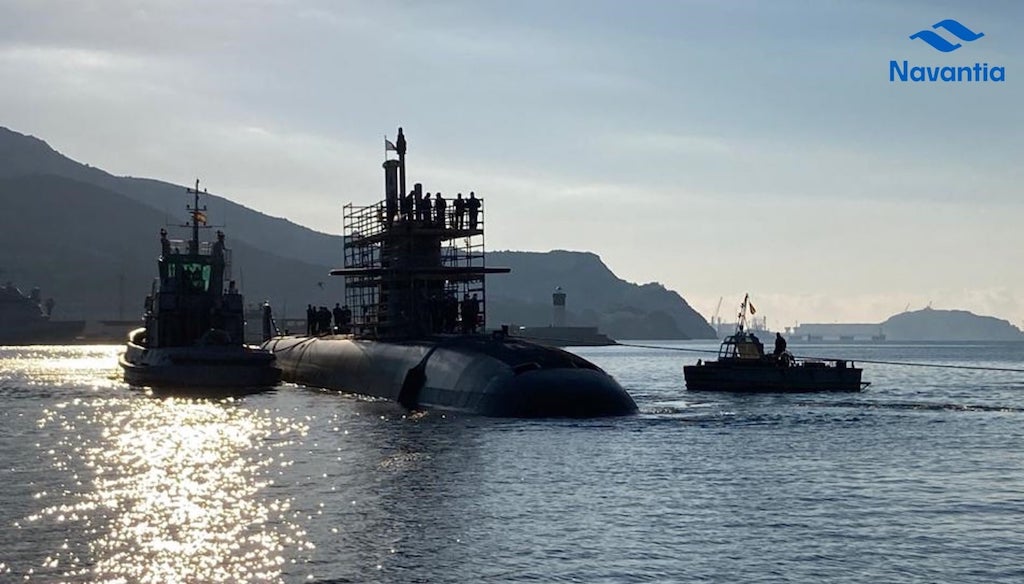 Pruebas sobre amarras del submarino “Isaac Peral” (S-81)