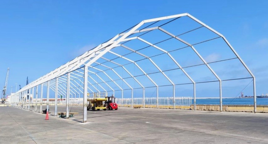 El puerto de Melilla instala una carpa para la OPE 2022