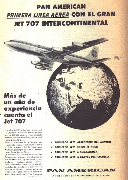 Los hitos mundiales del avión Boeing B-707 de Pan American