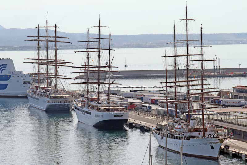 Los tres veleros “Sea Cloud” coinciden en el puerto de Palma