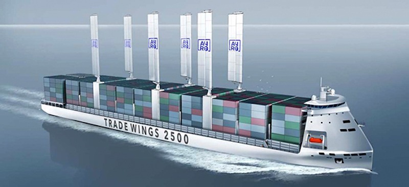 Empresas francesas desarrollan un “feeder” con velas auxiliares