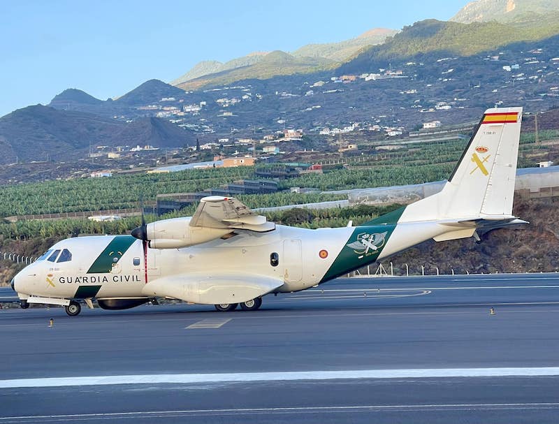 Uno de los dos “cucos” del SAER aterriza en La Palma