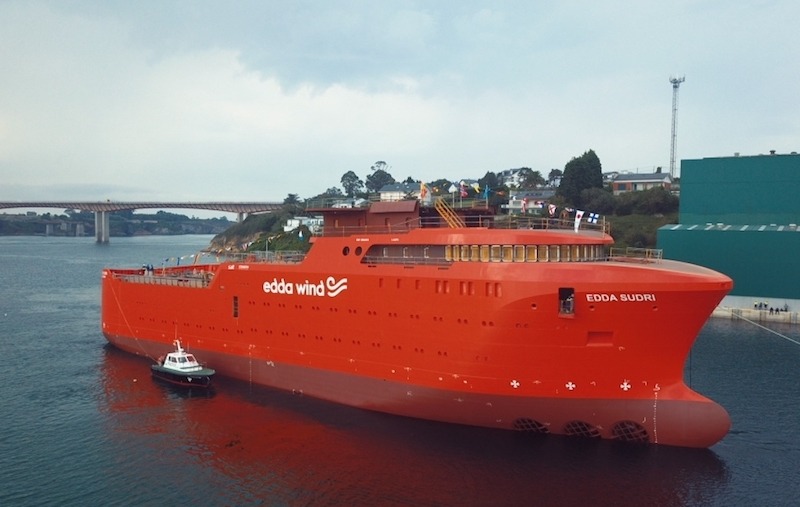 Astilleros Gondán pone a flote el buque CSOV “Edda Sudri”
