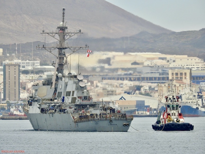 El destructor USS “Laboon”, de escala técnica en Las Palmas