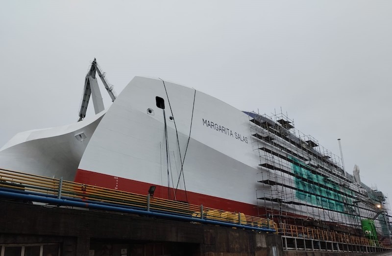 “Margarita Salas” flotará en la pleamar del 14 de diciembre