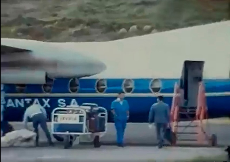 El avión Fokker F-27 de Spantax, protagonista en La Palma