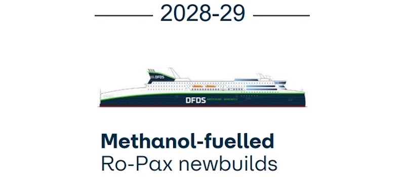 Energía eléctrica y metanol para el plan de flota DFDS 2026-2030