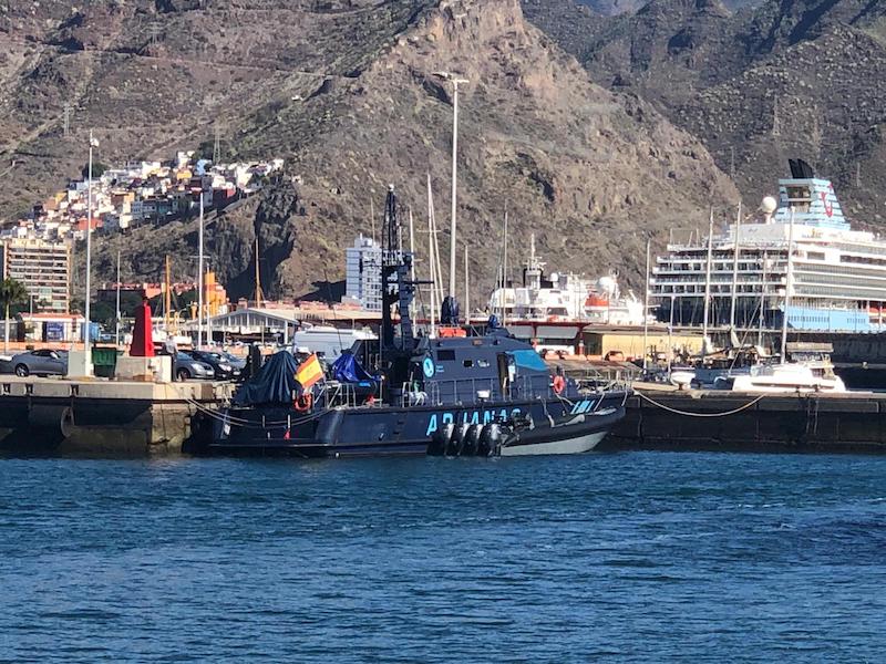 SVA custodia la narcolancha interceptada al sur de Canarias