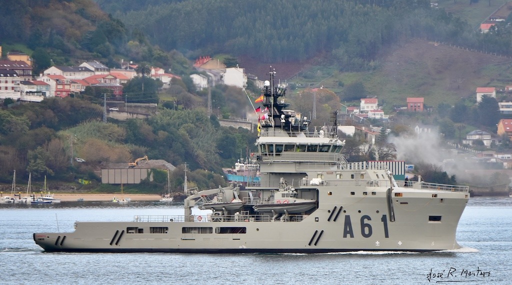 El buque multipropósito “Carnota” (A 61) arribará el próximo lunes por primera vez a Cartagena