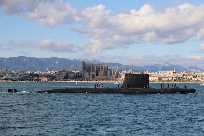 Seiscientas personas visitaron el submarino “Galerna” durante su estancia en Palma