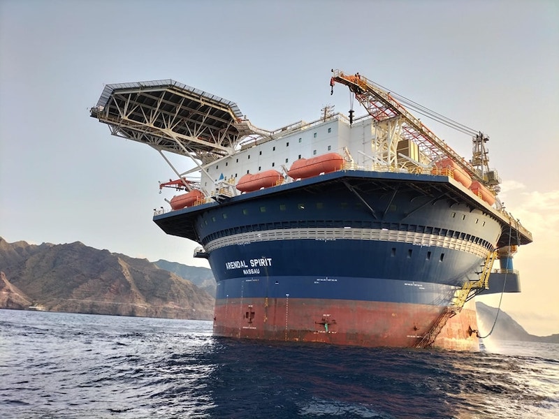 El flotel cilíndrico “Arendal Spirit” llegará el 15 de junio al puerto de Las Palmas de Gran Canaria