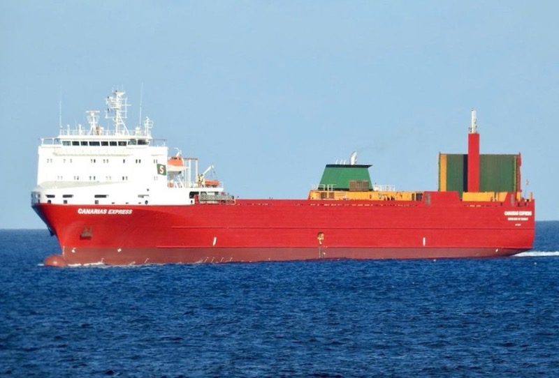 Nuevo incidente del buque con-ro “Canarias Express” tras el cambio de bandera a Portugal