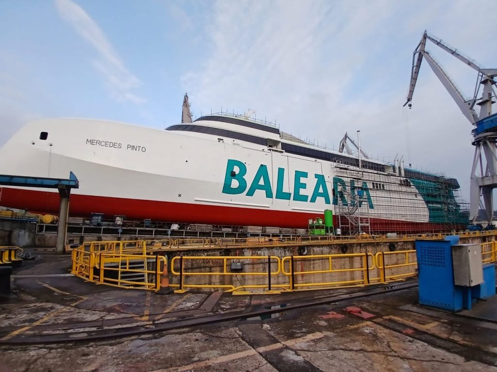 Armón Gijón y Balearia fijan para el 19 de septiembre la botadura del catamarán “Mercedes Pinto”