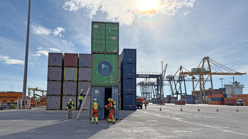 El proyecto Overheat detecta incendios en buques portacontenedores