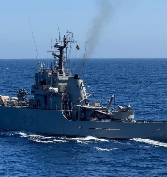 El patrullero "Medas" (P-26) renueva su armamento con una nueva estación de armas de control remoto Sentinel 2.0